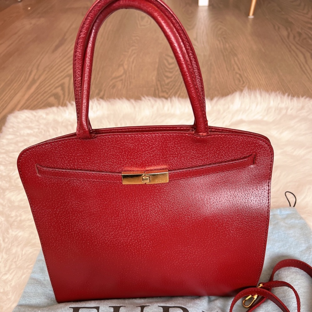 Furla leather handbag.
